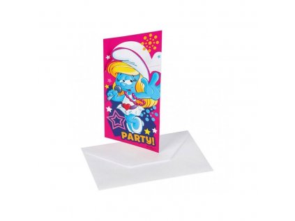 3919 pozvanky smoulinka 6ks