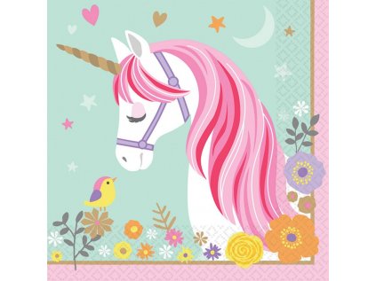 9625 servitky jednorozec 33x33cm 16ks