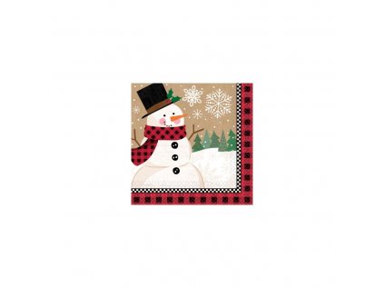 9574 servitky snehuliak 33x33cm 16ks