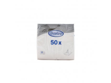 4960 obrusky 2 vrstvove biele 33cm x 33cm 50ks