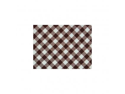 8659 obrusok karo hnedy pap 100 celuloza 33 x 33cm