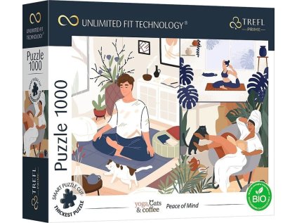 trefl prime puzzle 1000 uft joga macky a kava pokoj v dusi 20885