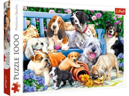 trefl puzzle psi v zahrade 1000 20470