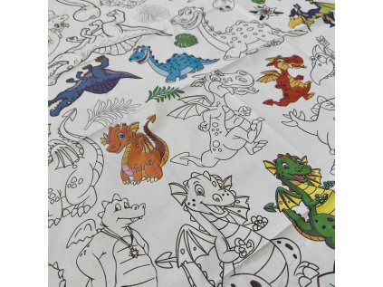 vyfarbovaci obrus s pastelkami stastny dino 20997
