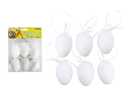 vajicko pl.biele 6cm 6ks 33327