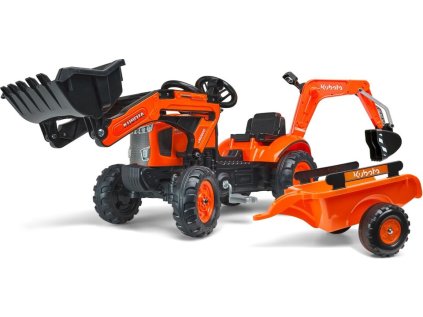 falk sliapaci traktor 2065n kubota backhoe s prednym bagrom a privesom s otocnym bagrom 26112