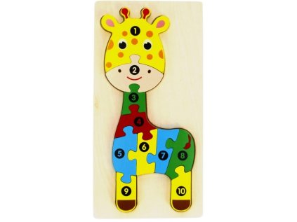 puzzle drev. zirafa 28040