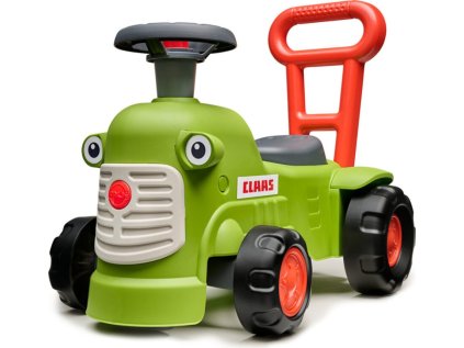 falk odrazadlo a choditko 2v1 traktor claas svetlo zeleny s volantom 26650