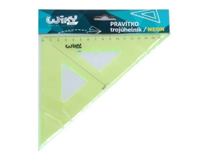 pravitko trojuholnik neon 33463
