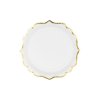 13531 biele papierove taniere so zlatymi okrajmi priemer cca 18 5 cm