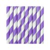 5140 1 papierove slamky fialovo biele 10ks 19 5cm