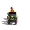 FALK Šliapací traktor 1010W Claas Axos s nakladačom, rýpadlom a vlečkou