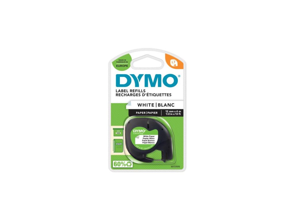 Páska Dymo pre Letratag papierová biela 12mm x 4m