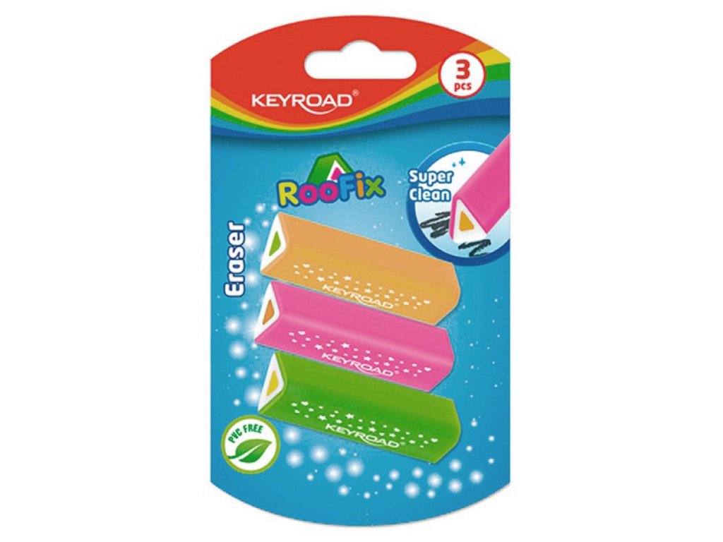 Guma univerzálna KEYROAD Roofix, blister 3 ks, mix farieb