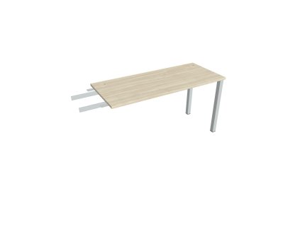 Pracovný stôl Uni, reťaziaci, 140x75,5x60 cm, agát/sivá