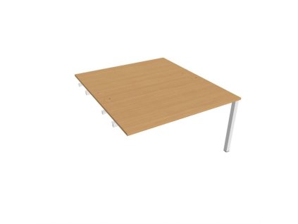 Pracovný stôl Uni k pozdĺ. reťazeniu, 140x75,5x160 cm, buk/biela