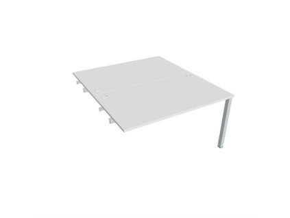 Pracovný stôl Uni k pozdĺ. reťazeniu, 140x75,5x160 cm, biela/sivá