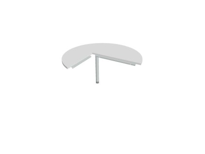 Doplnkový stôl Cross, 120x75,5x(60x80) cm, biela/kov