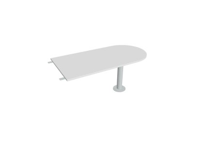 Doplnkový stôl Cross, 160x75,5x80 cm, biela/kov