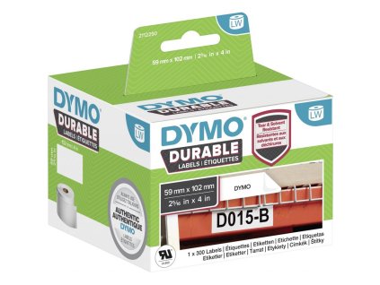 Samolepiace etikety Dymo LW 102x59mm polypropylénové s ochrannou vrstvou biele