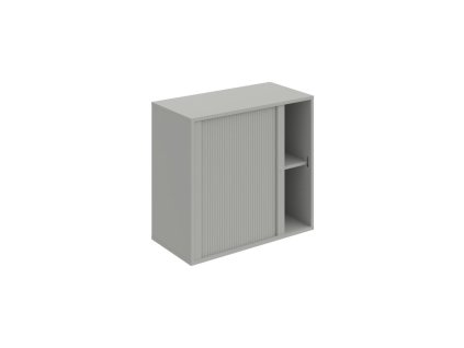 Policová skriňa Drive, zámok, 80x74x40 cm, sivá/sivá