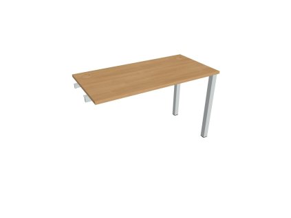 Pracovný stôl Uni k pozdĺ. reťazenie, 120x75,5x60 cm, dub/biela