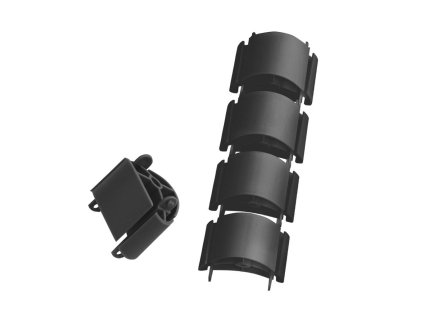 Predĺženie káblového organizéra Hobis, 7×40 cm, čierny