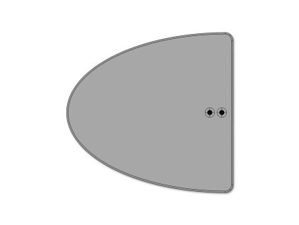 Kolízna pätka Akustik, 20,0x0,6x20,8 cm