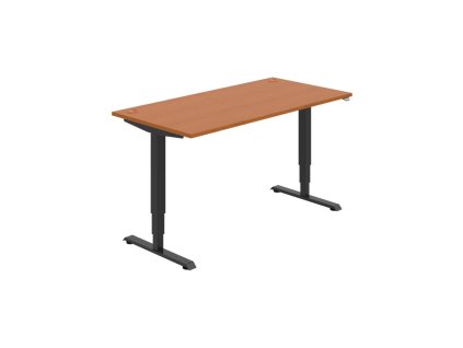 Pracovný stôl RUN, ZO, 3S, 160x64,5-130,5x80 cm, čerešňa/čierna