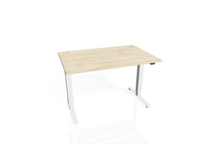 Pracovný stôl Motion, ZO, 2S, 180x70,5-120,5x80 cm, agát/biela