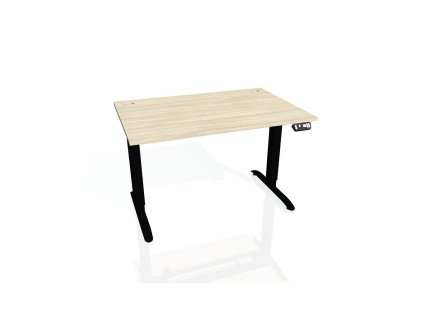 Pracovný stôl Motion, PO, 3S, 120x61 - 128x80 cm, agát/čierna