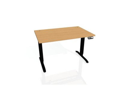 Pracovný stôl Motion, PO, 3S, 180x61 - 128x80 cm, buk/čierna