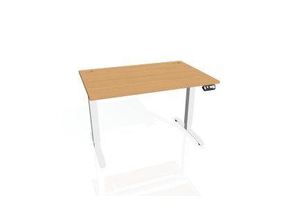 Pracovný stôl Motion, PO, 3S, 180x61 - 128x80 cm, buk/biela