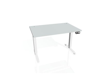 Pracovný stôl Motion, PO, 3S, 180x61 - 128x80 cm, sivá/biela
