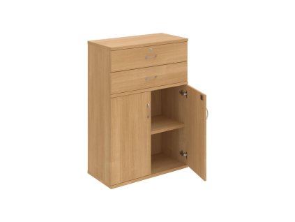 Skrinka policová Strong, zámok, 80x115,2x40 cm, dub/dub