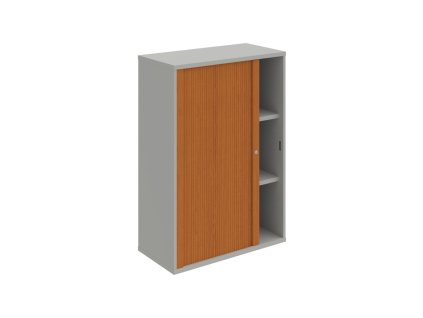 Policová skriňa Strong L, 80x115,2x40 cm, čerešňa/sivá