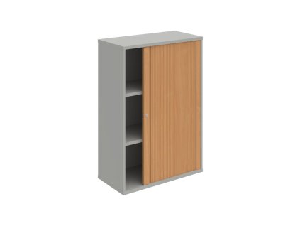 Policová skriňa Strong P, 80x115,2x40 cm, buk/sivá