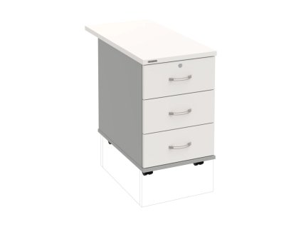 Kontajner Hobis, 40x60x80 cm, biely/sivý