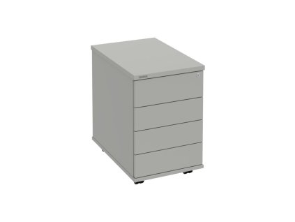 Kontajner Hobis, 40x60x60 cm, bezúchytkové otváranie, sivý/sivý