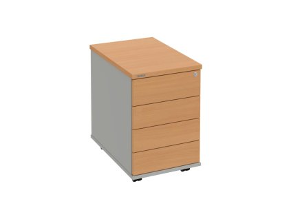 Kontajner Hobis, 40x60x60 cm, bezúchytkové otváranie, buk/sivý