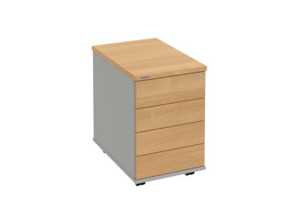 Kontajner Hobis, 40x60x60 cm, bezúchytkové otváranie, dub/sivý