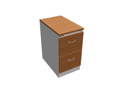 Dvojzásuvková kartotéková skriňa OP, 41,6x73,5x64 cm, jelša/sivá