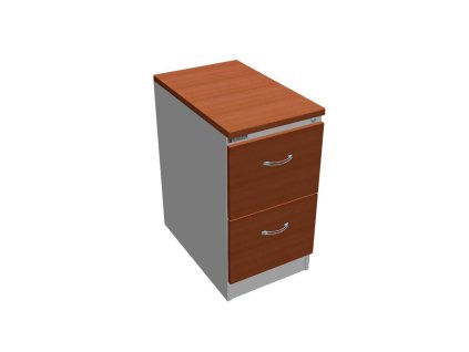 Dvojzásuvková kartotéková skriňa OP, 41,6x73,5x64 cm, čerešňa/sivá