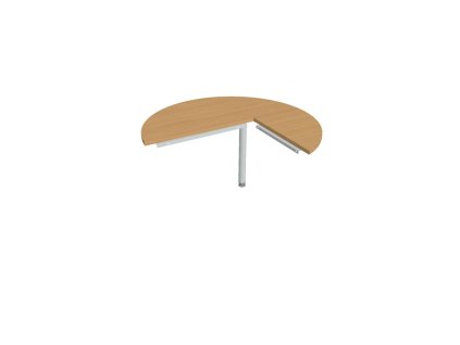 Doplnkový stôl Cross, ľavý, 120x75,5x(80x60) cm, buk/kov