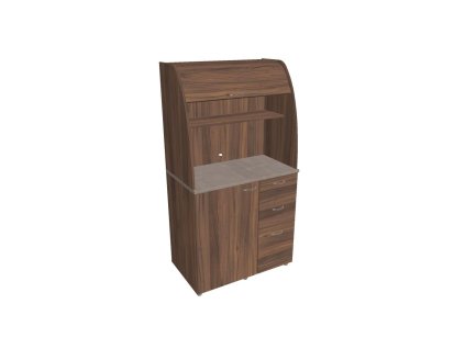 Kuchynka bez vybavenia pravá, 100x189,1x60 cm, orech/orech