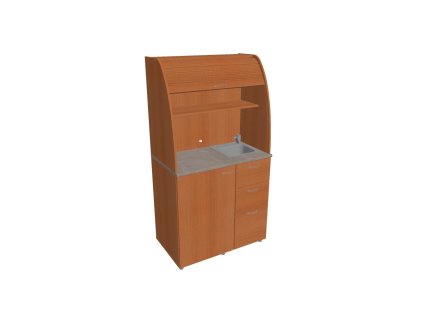 Kuchynka s drezom a bateriou pravá, 100x189,1x60 cm, čerešňa/čerešňa