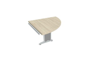 Doplnkový stôl Cross, pravý, 80x75,5x80 cm, agát/kov