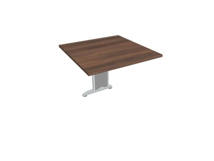 Doplnkový stôl Cross, 80x75,5x80 cm, orech/kov