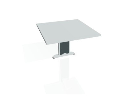 Doplnkový stôl Cross, 80x75,5x80 cm, sivá/kov