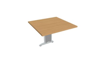 Doplnkový stôl Flex, 80x75,5x80 cm, buk/kov